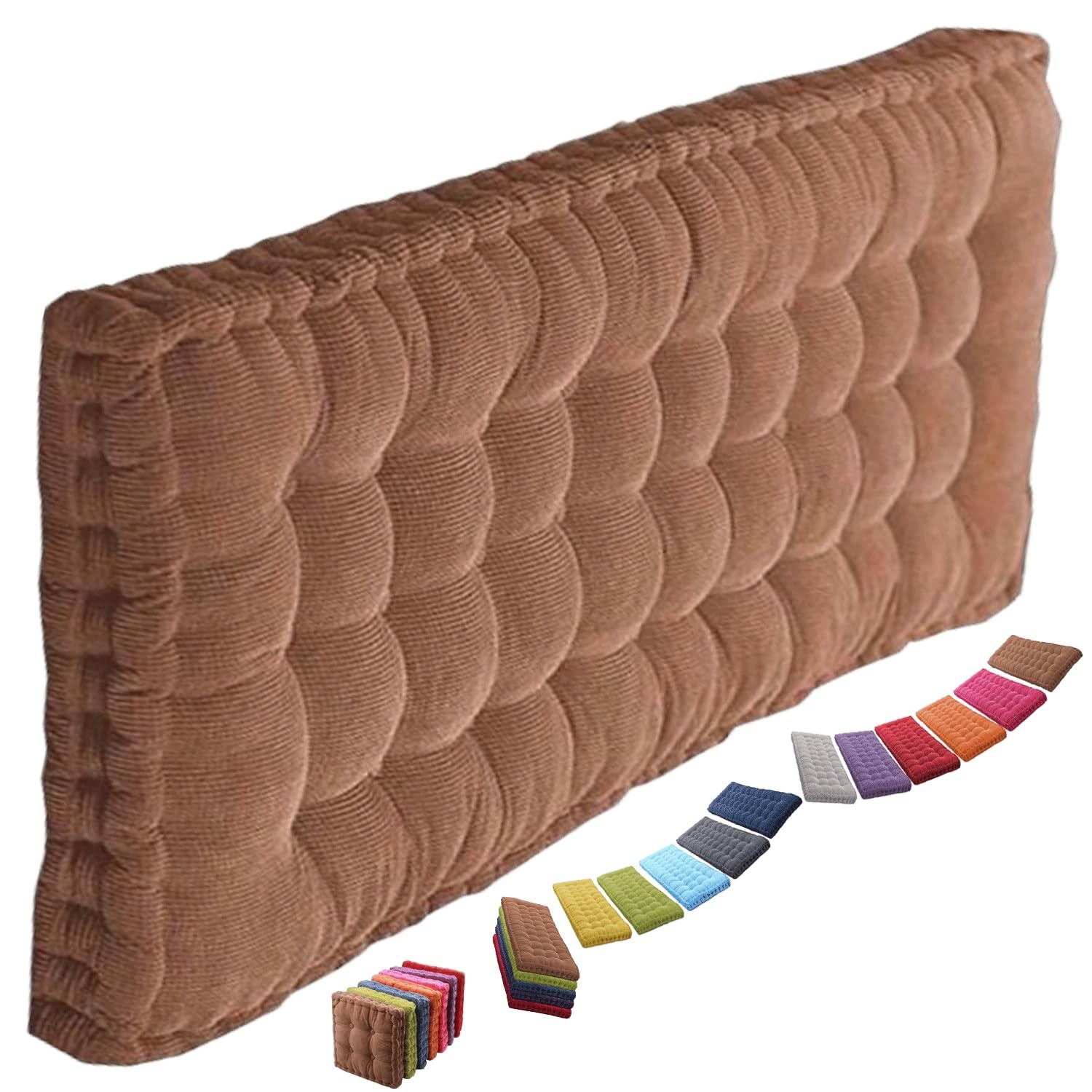 uyeoco Thick Bench Cushion Pad 2/3 Seater,Cotton Garden Bench Pad Cushions 100cm/110cm/120cm,Seat Cushion Pads for Outdoor Indoor(6@,50x130cm) — view 10