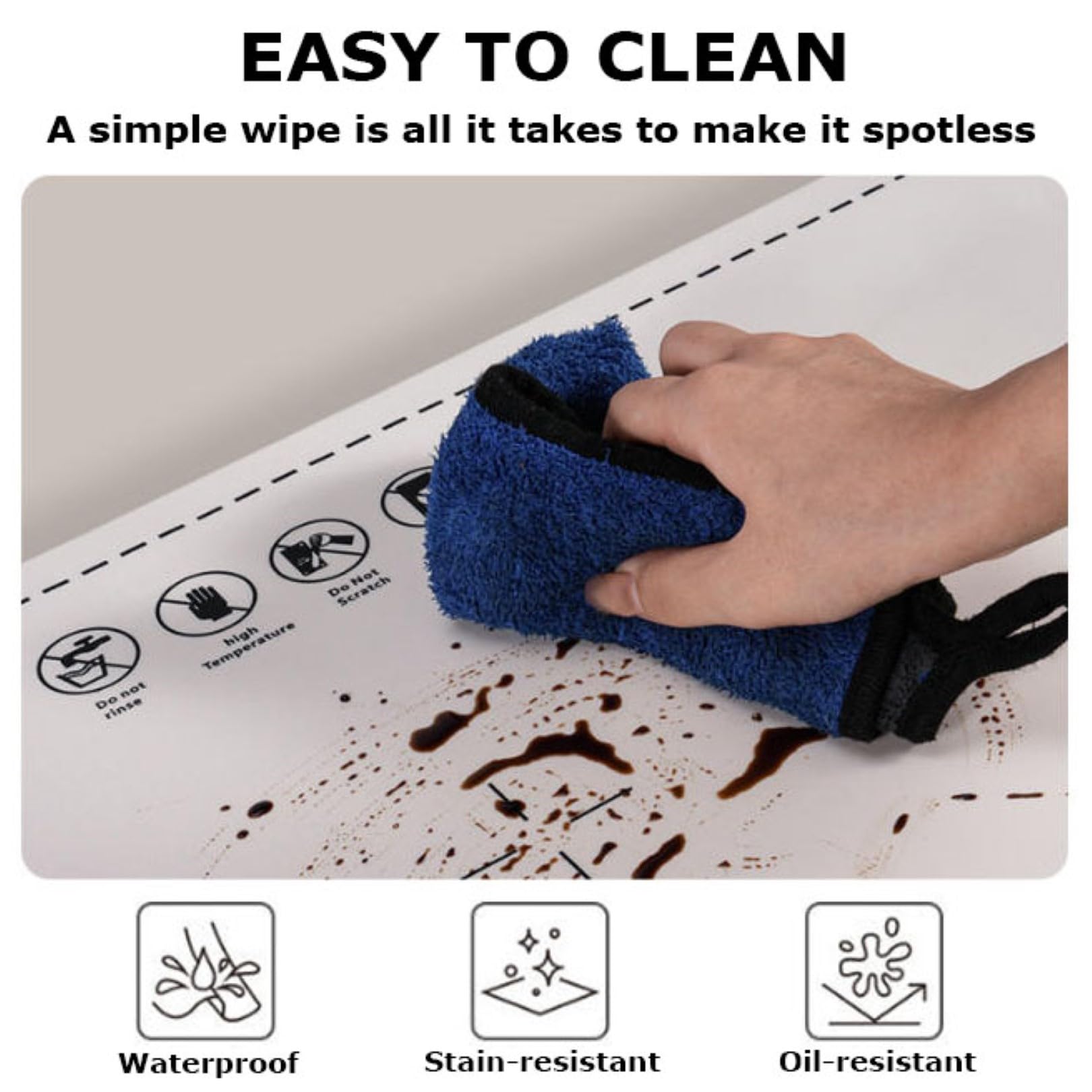 Tappetino Riscaldante per Alimenti in Silicone con 3 Impostazioni di Temperatura 60–100°C, Vassoio Elettrico Riscaldante a Superficie Completa per Buffet, Cene in Casa Black 38x38cm