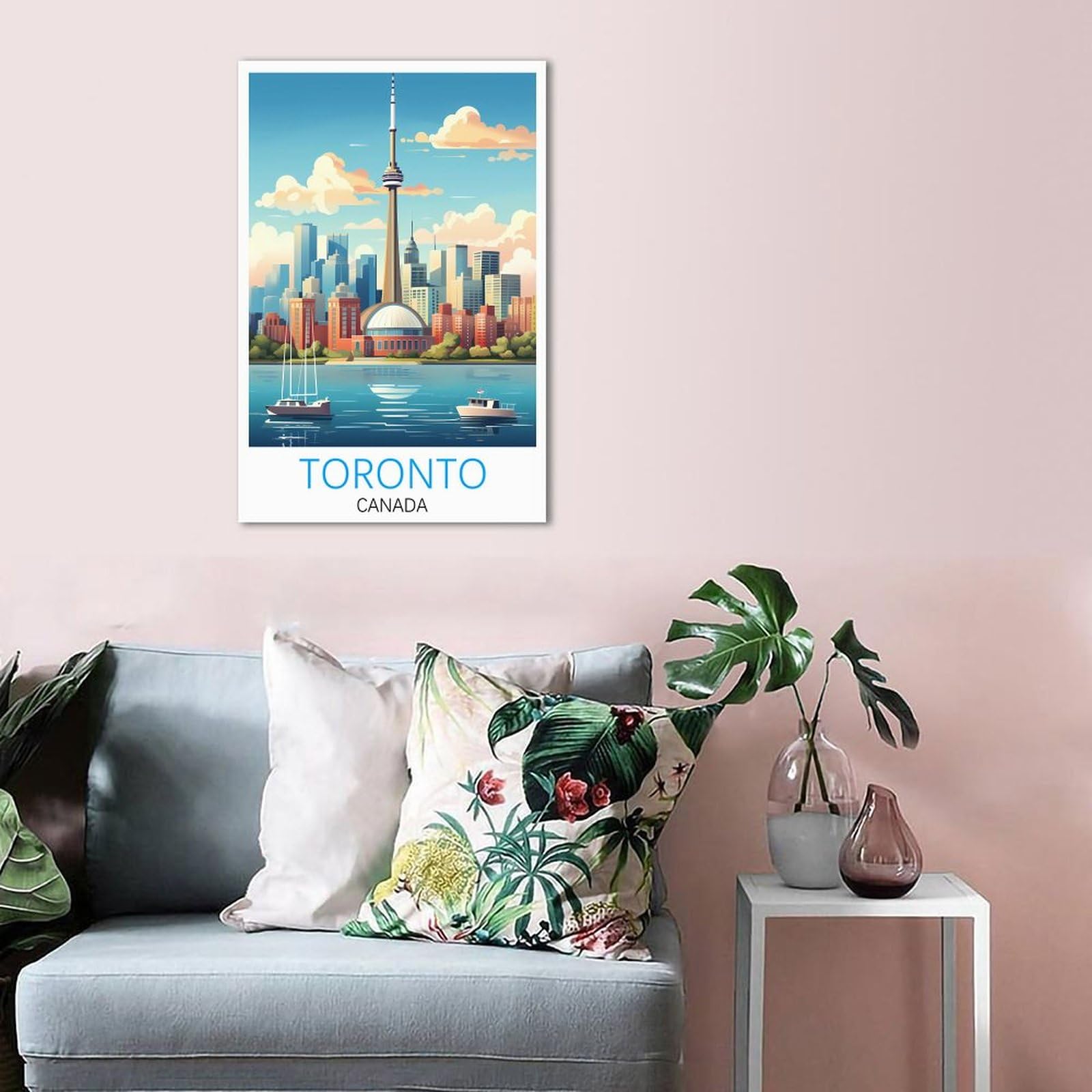 Poster de voyage de Toronto - Décoration murale rétro en fer - Peinture en fer pour bar, pub