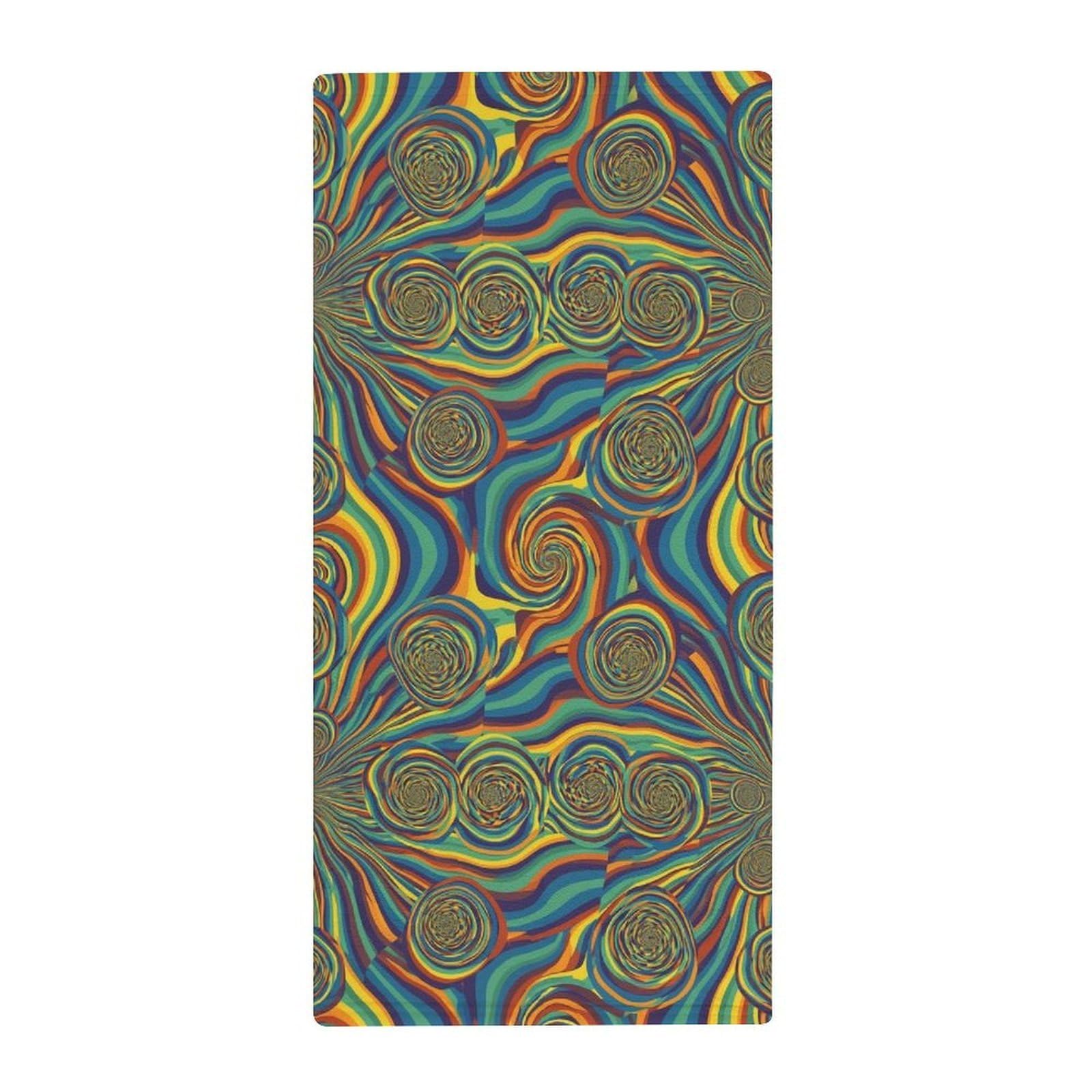 Anceky Compact Travel Bath Towels, Rainbow Tie Dye Quick-Dry Absorbent Towels for Gym, Camp & Fitness Enthusiasts