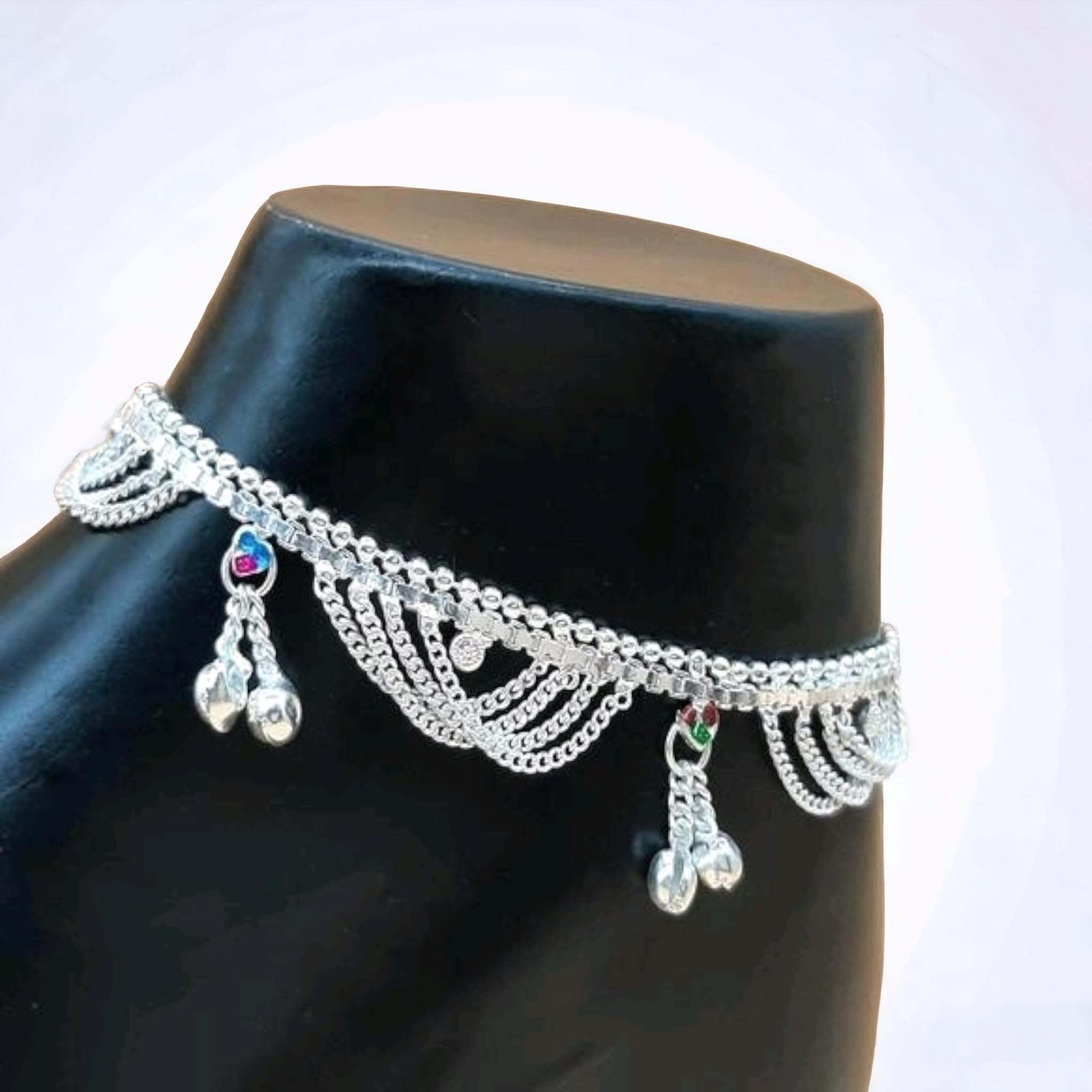Alloy's Chain Linked Charming Anklet For Women & Girls-image-7