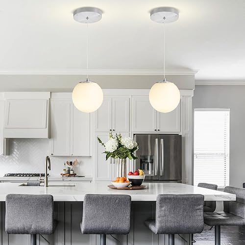 Miniatura 290 de Escalera LED de 10 luces LED moderna con globo de cristal, lámpara colgante grande para techos altos, accesorios de iluminación de entrada, villas y