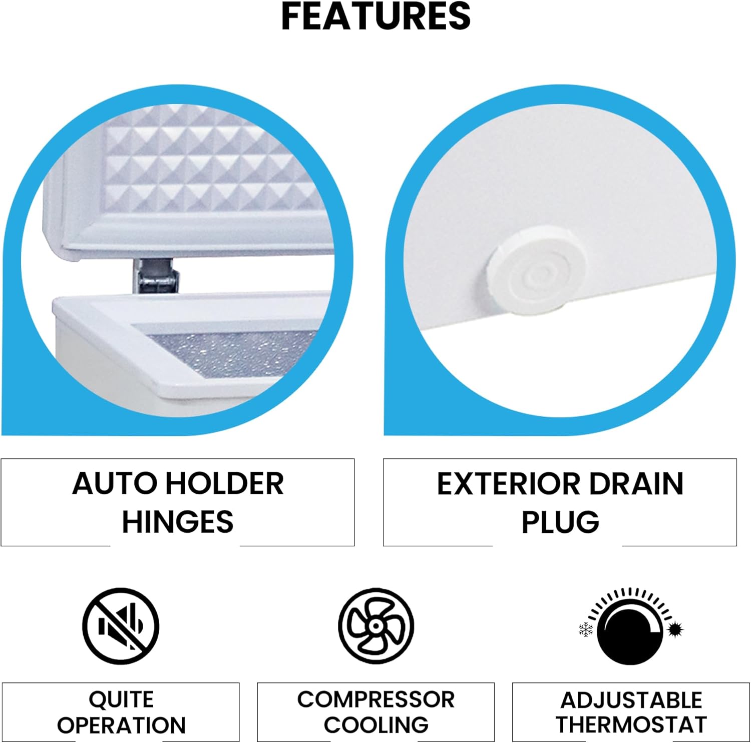 Koolatron Deep Freezer - Chest Freezer, 1 Wire Basket, Garage Ready, Meat Storage, Front Drain, Congelador For Home, Apartment, Basement, Dorm, Cottage, Manual Defrost, Stand Up, 7.0 Cubic Feet, White