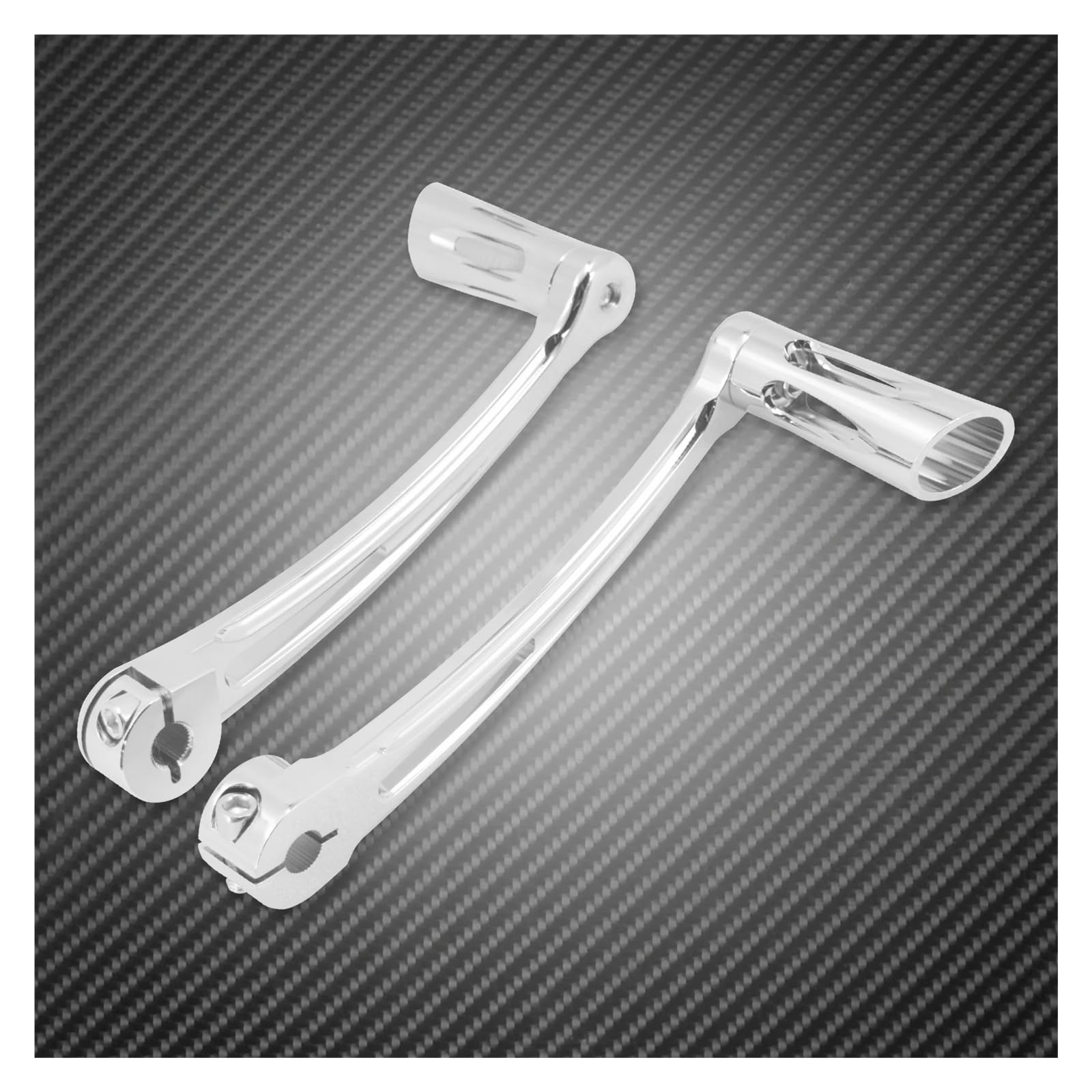 Kit leviers changement vitesse et frein en aluminium chrome pour Harley Touring Softail 86-17