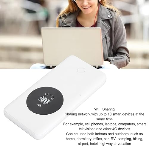 Miniatura 4 de 4G LTE móvil, punto de acceso portátil global desbloqueado 10000mAh, entrada USB C, punto de acceso portátil de bolsillo con ranura para tarjeta SIM