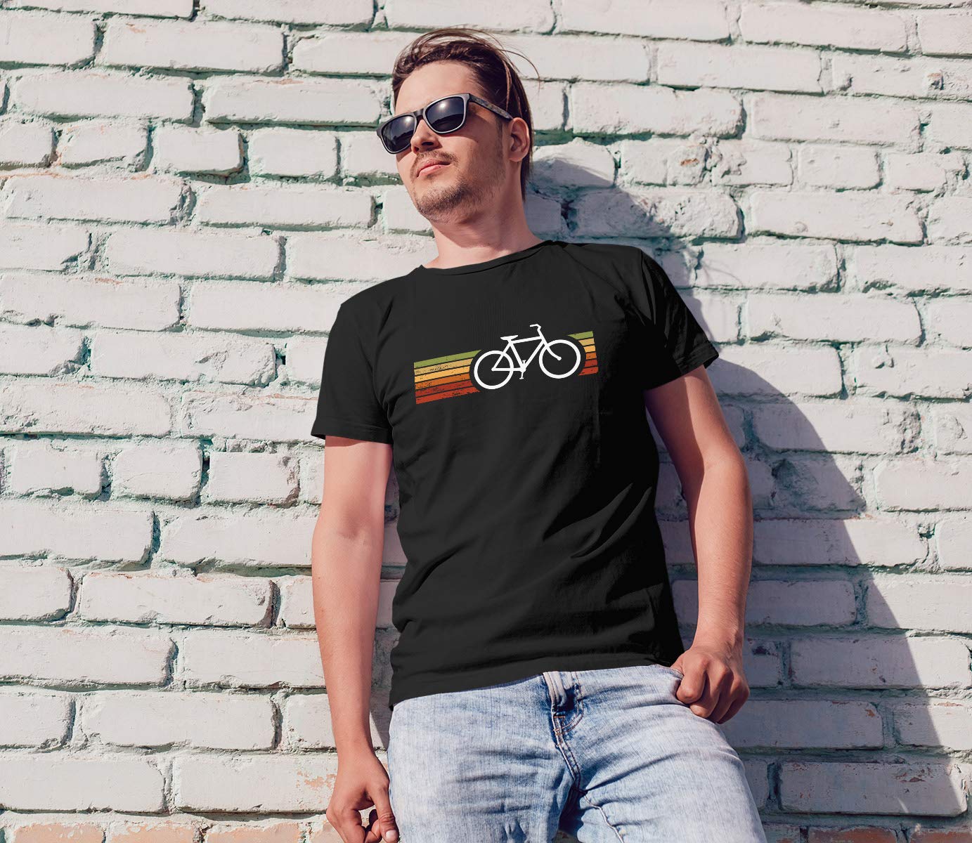OM3® Retro Bicycle T-Shirt | Męski | Cycling Cyclist Biking Rowerzysta | S - 5XL