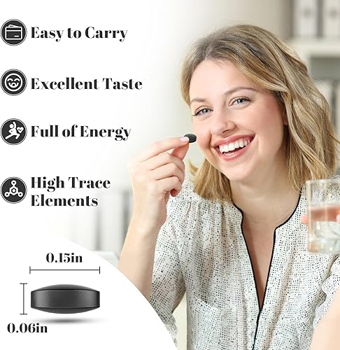 Miniatura 5 de Tabletas de Shilajit de 30,000 mg, 100% Shilajit puro orgánico del Himalaya, Shilajit para hombres y mujeres ricos en ácido fúlvico y más de 85