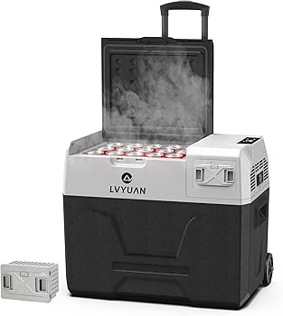 Amazon.co.jp: LVYUAN ポータブル冷蔵庫 40L 車載冷蔵庫 -20℃～20