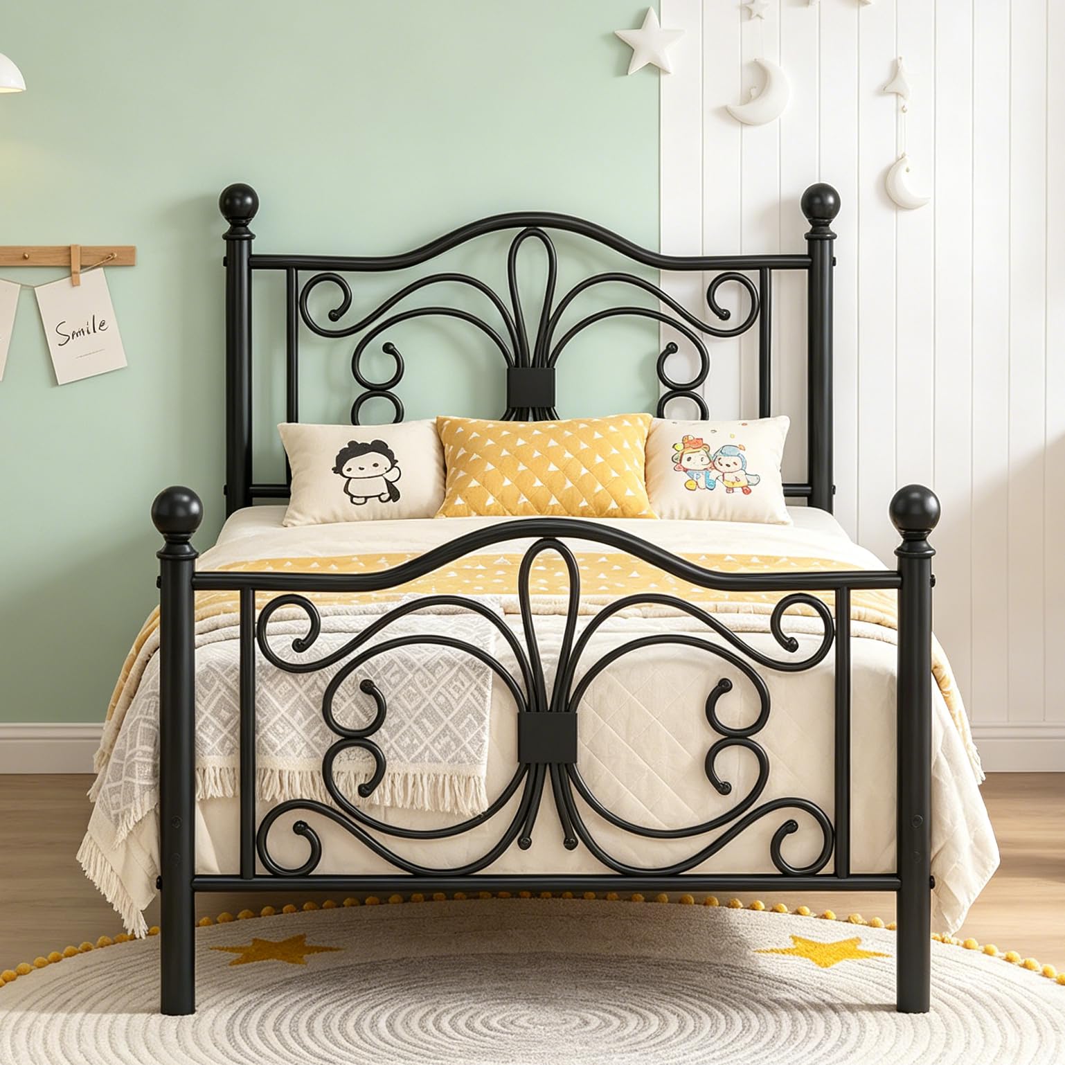 Amazon.com: LOEWAY Twin Size Bed Frame/Metal Platform Bed Frame