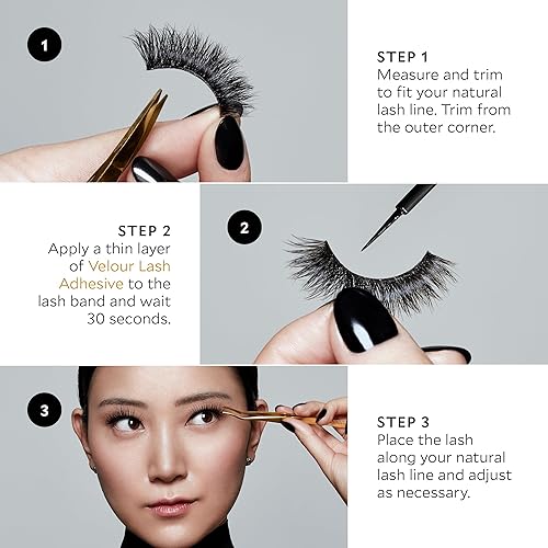Miniatura 10 de Pegamento de pestañas fuerte de terciopelo  Adhesivo de pestañas vegano de súper sujeción, aplicador con brocha, enlace individual sin látex de