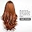 HAIRCUBE Auburn Wig with Bangs for Women Auburn Long Wavy Hair Wig Curly Wavy Synthetic Wigs for Girls Daily Party Use 26Inch