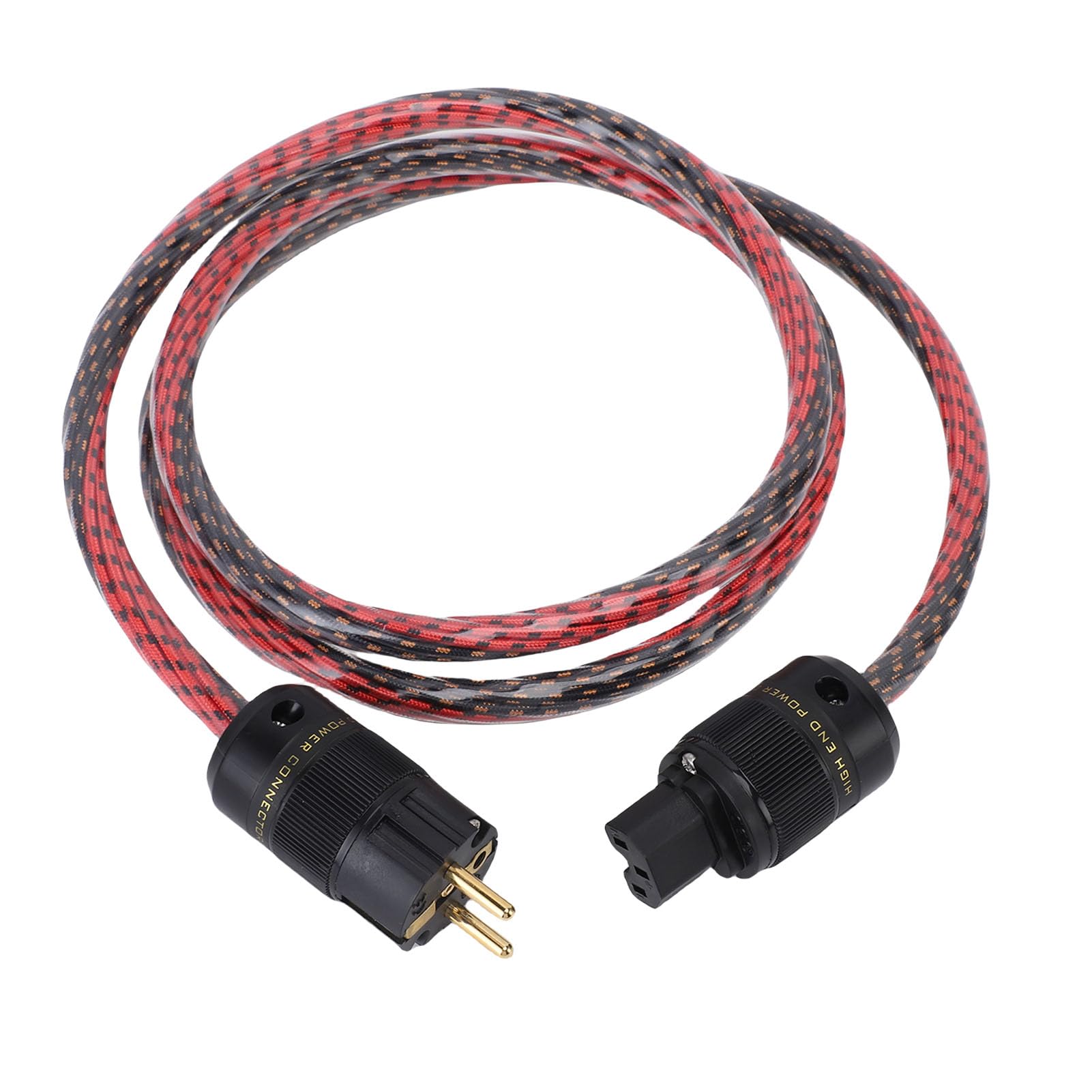 Generic Cable de Alimentación de Blindaje HiFi 10AWG OFC, Conectores Chapados en Oro para Potente Filtro, Tocadiscos, Amplificador, Reproductor de CD