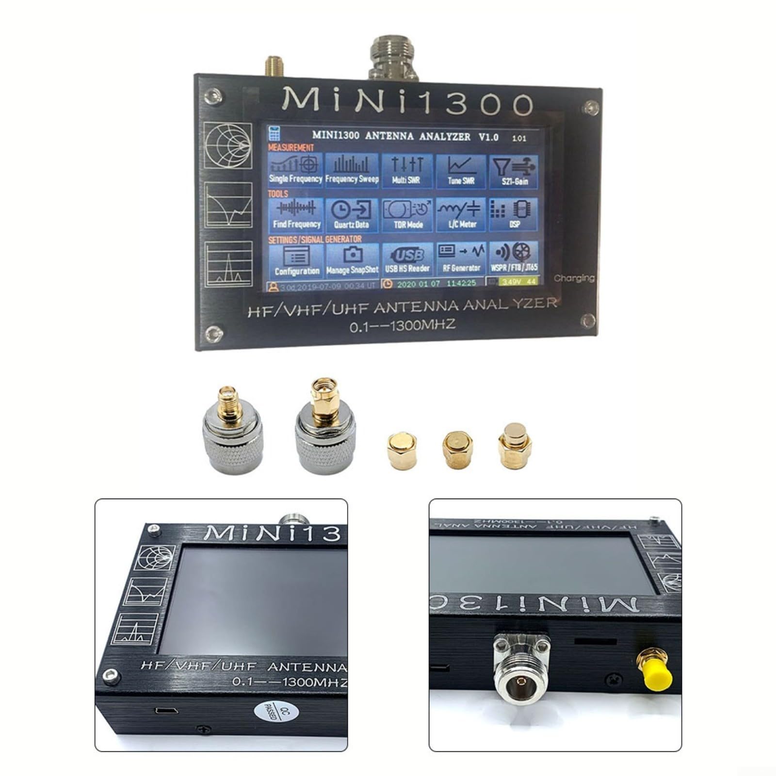 Mini1300 Antennenanalysator RF Vektor Netzwerkanalysator für SMA Kalibrierungskit Tester