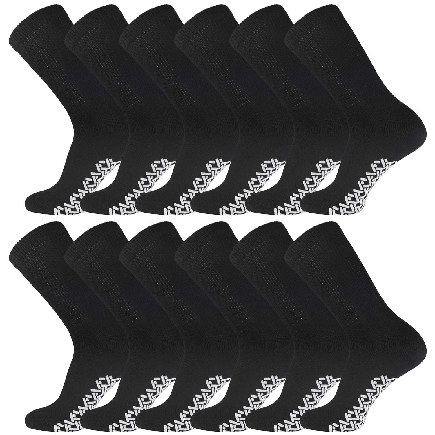 Brooklyn Socks 12 Pairs of Non-Skid Diabetic Crew Socks - diabetes care | Mubboo