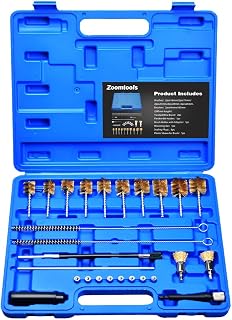 26-teiliges Universal-Injektor-Sitzbürstenreiniger-Reinigungswerkzeug-Set, Einspritzdüsen-Reinigungsset für Dieselmotoren, Bürstenreinigungsset