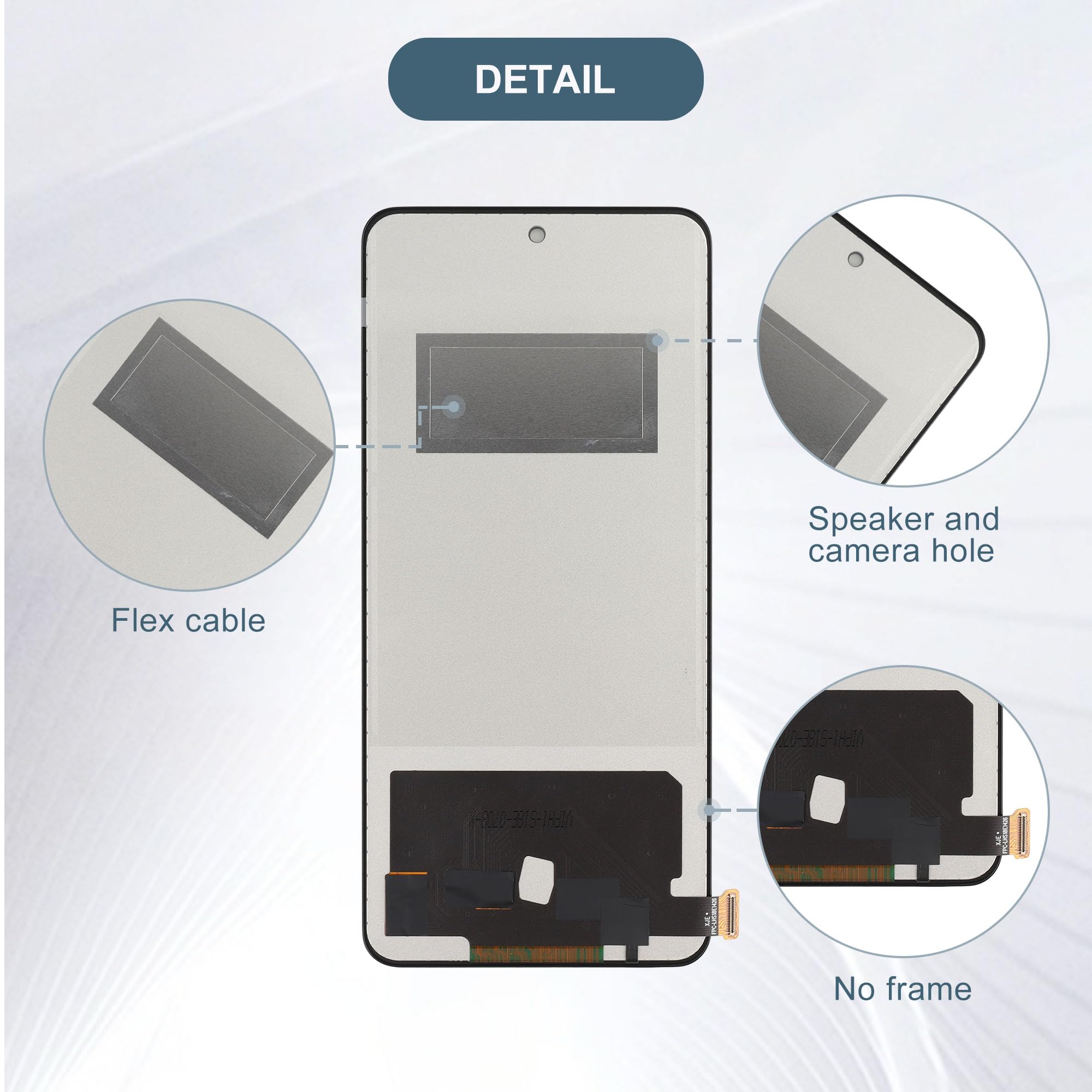 Display TFT di ricambio compatibile con VIVO V40 SE [non supporta impronte digitali] Display LCD da 6,67" con strumenti (senza cornice)