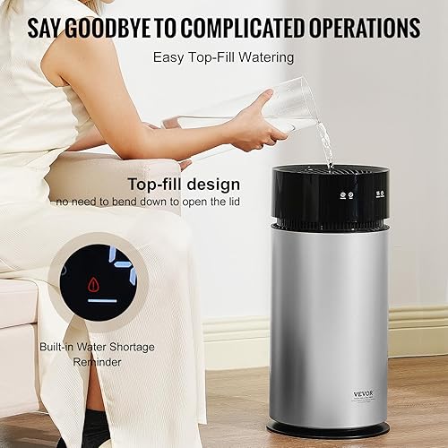 Miniatura 6 de VEVOR Humidificador evaporativo para dormitorio, toda la casa, humidificadores de 1076.4 pies cuadrados, humidificador de humedad fría inteligente