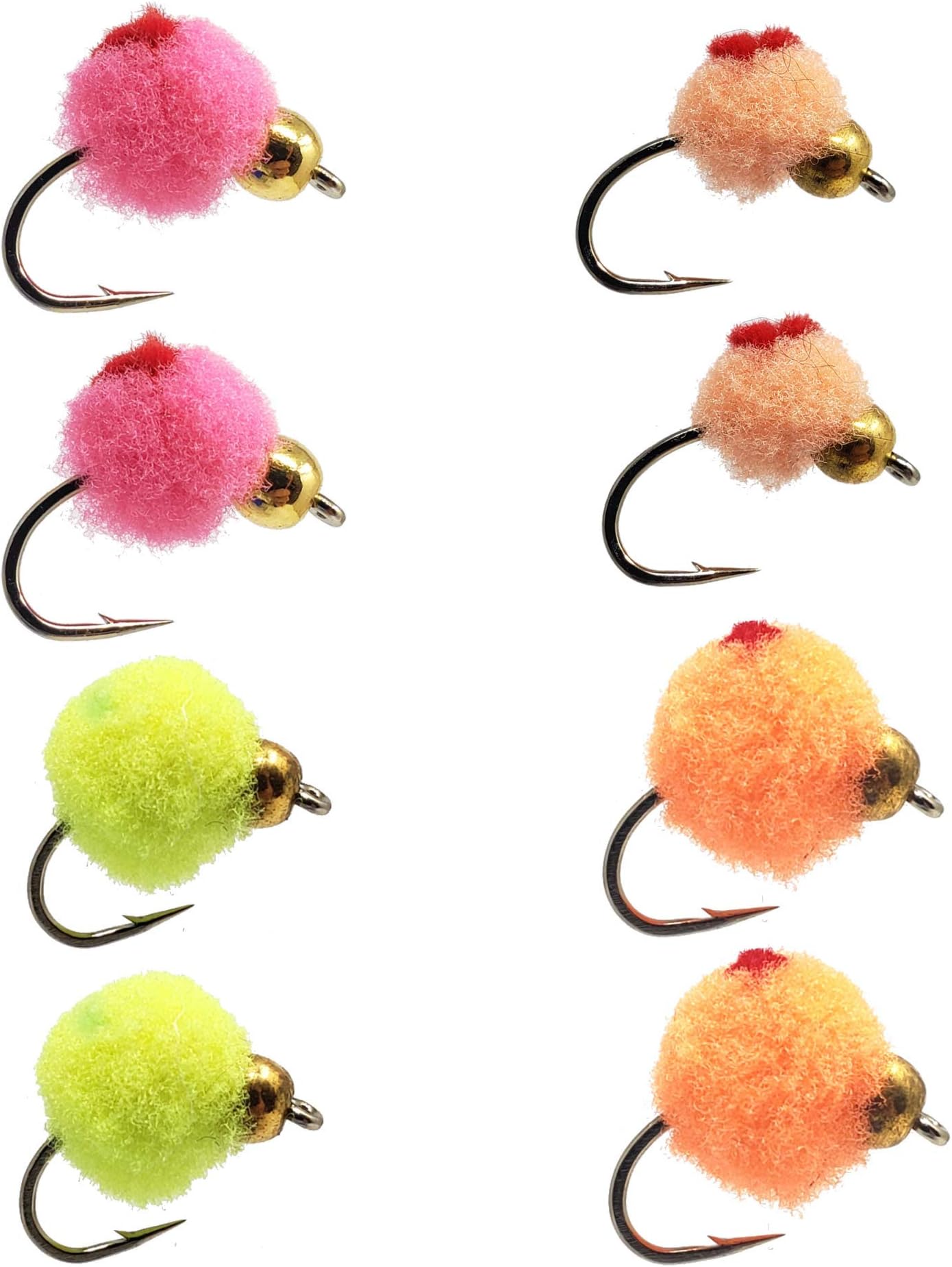Dotted Glo-Bug Egg Fly Variety Assortment | Fly Fishing for Trout Salmon