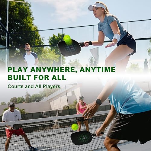 Miniatura 7 de Pelotas de pickleball para exteriores, paquete de 312 bolas de pickleball de 40 agujeros con bolsa de transporte, bola oficial de alta visibilidad,