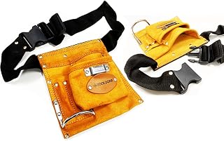 5 x Pockets TOOL ZONE PROFESSIONAL Tool Belt | Leather Pouch | Builders | Construction | ECONOMY | Work Bag | Split Suede Apron | Carpentry | Nails Holder | DIY | Garage | UK FREE P&P
