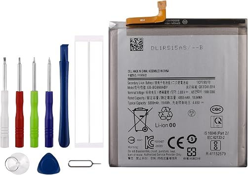 EB-BG998ABY Replacement Battery for Samsung Galaxy S21 Ultra 5G SM-G998B/DS SM-G998U SM-G998B with Specialized Toolkit.