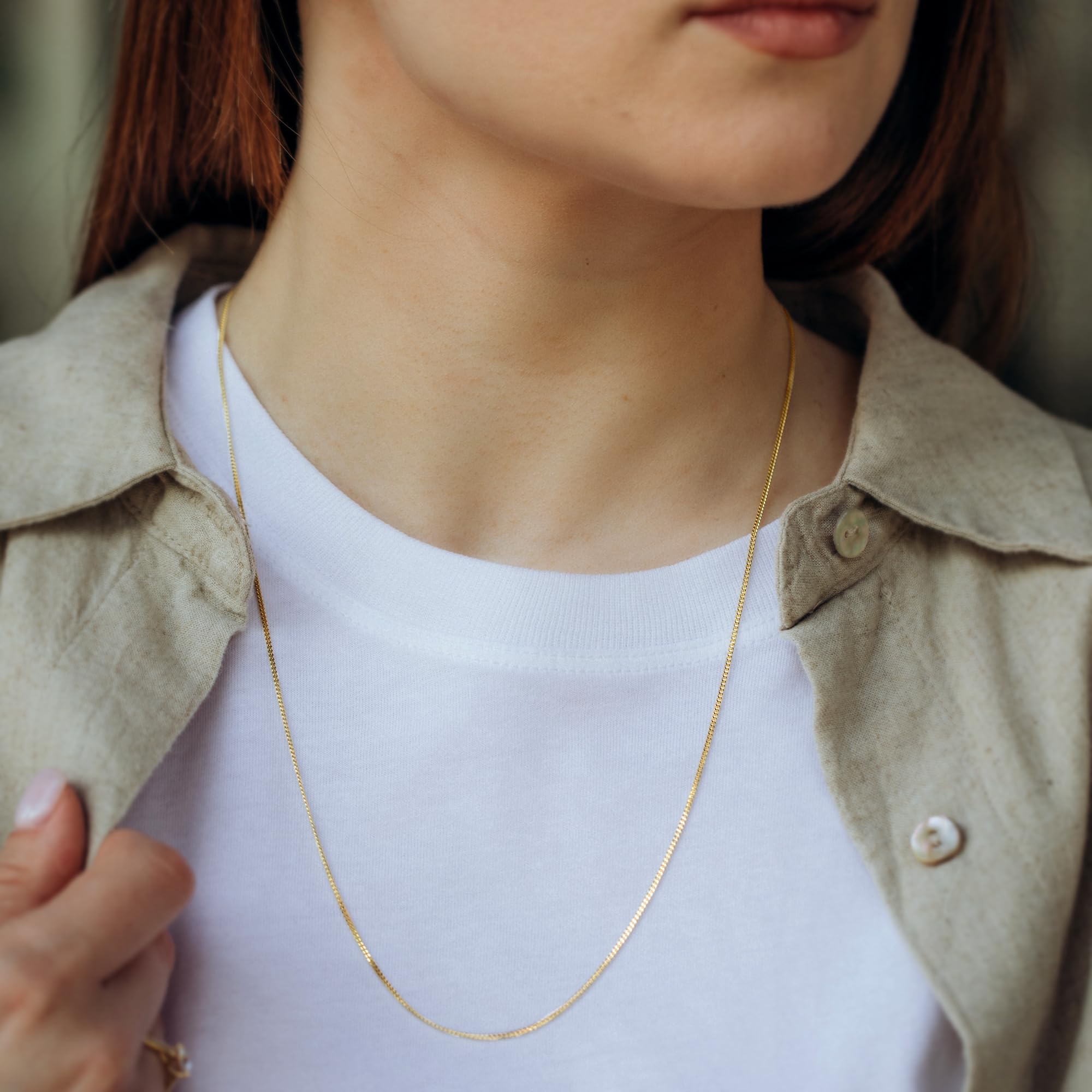 EDELIND Goldkette Damen 333 585 Echtgold Panzerkette 1.4 mm auch 375 750 mit stilvoller Geschenkbox