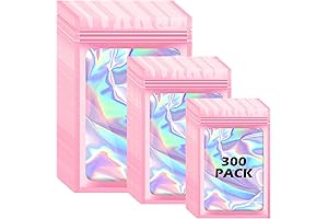 Pink Holographic Mylar Bags for Discreet Storage