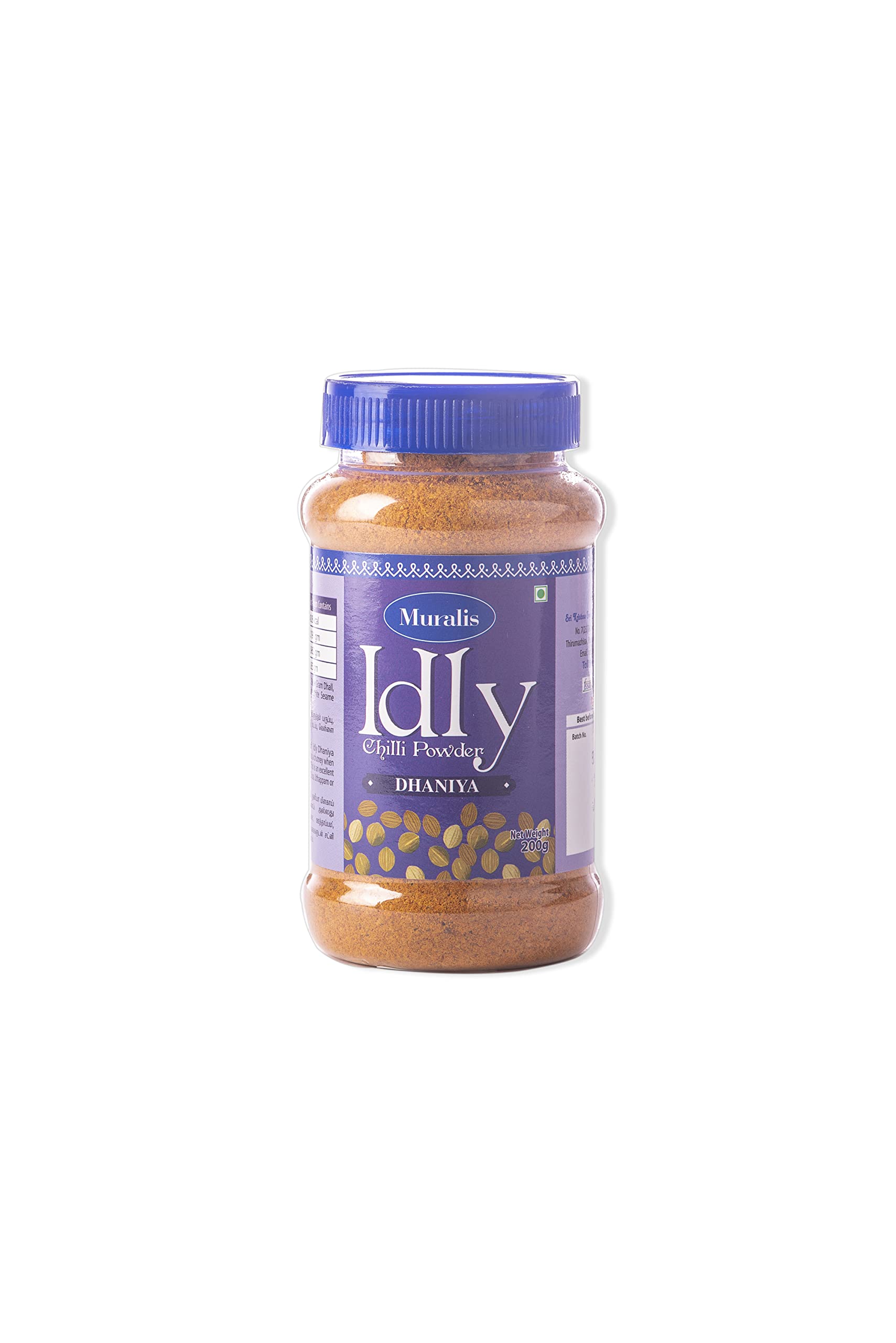 Muralis Idly Dhaniya Chilli Powder 200gms (B0BG38JMPK) Amazon Price History, Amazon Price Tracker