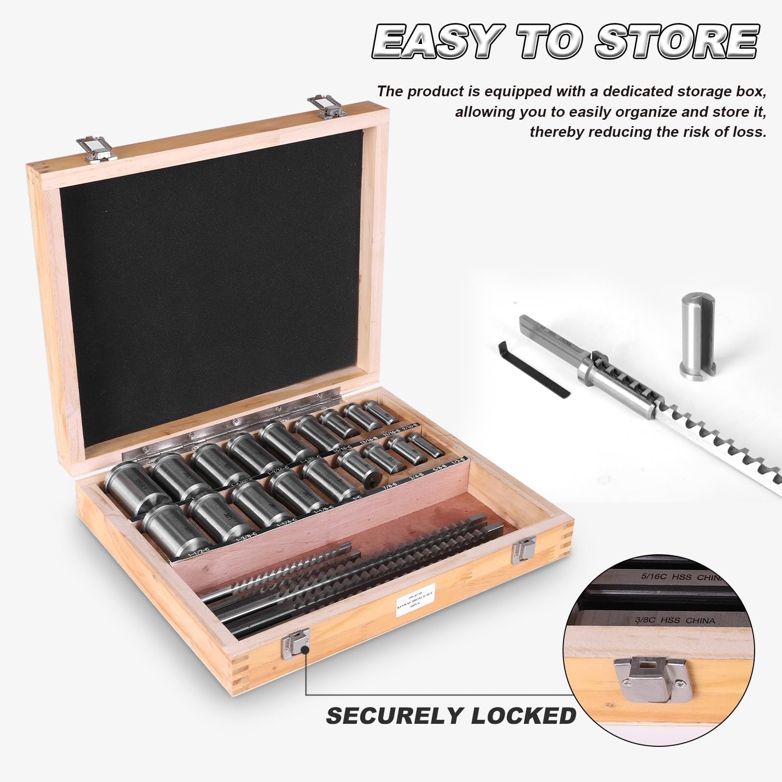 Kit di 30 brocce per chiavi e tornio, 5 brocce, 18 boccole e 7 spessori, adatto per macchinisti professionisti e appassionati di lavorazione dei metalli, kit completo