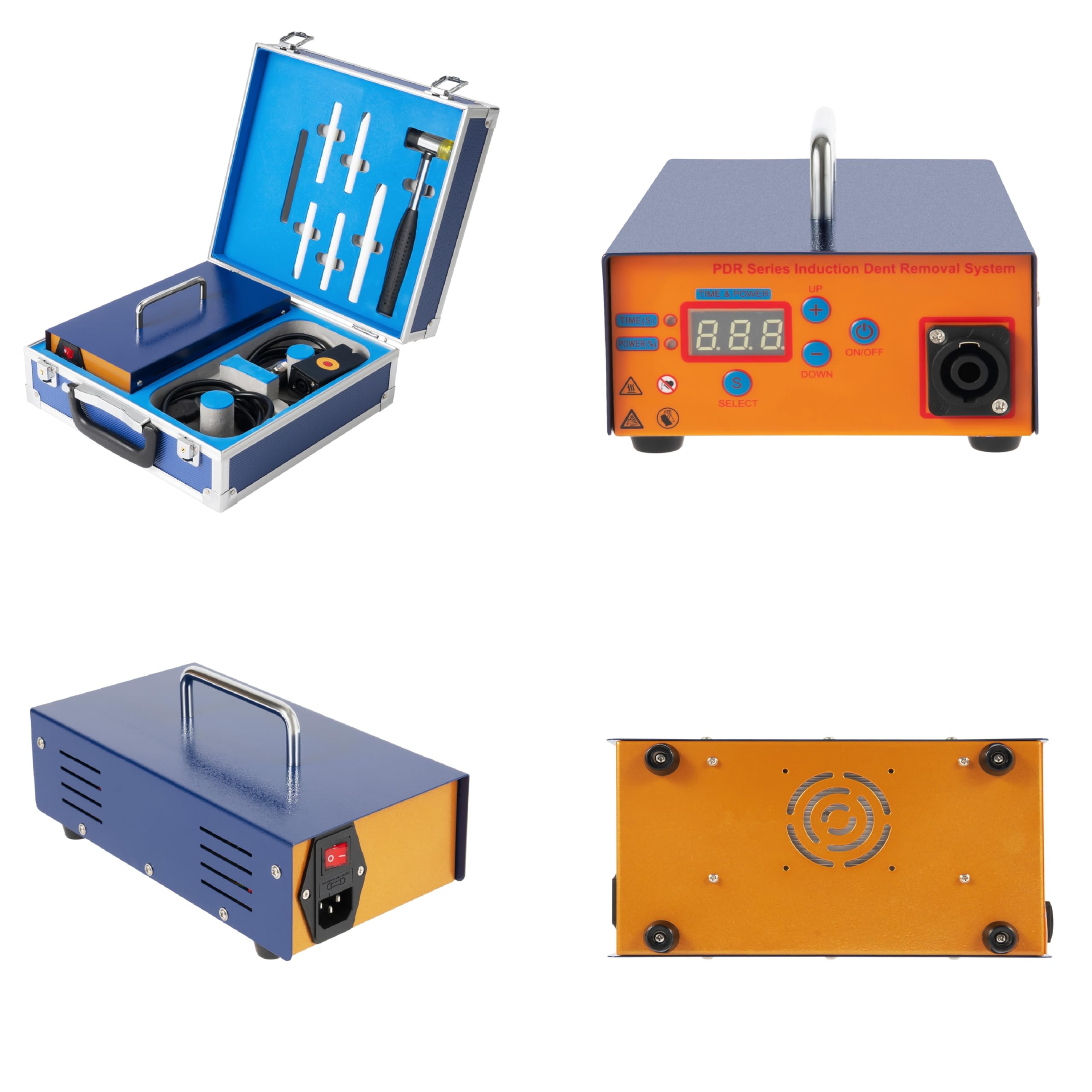 Dispositivo de Reparación de Abolladuras de Coche por Calentamiento por Inducción PDR Máquina de Calentamiento por Inducción 1380W Caja Caliente Herramienta de Eliminación de Abolladuras sin