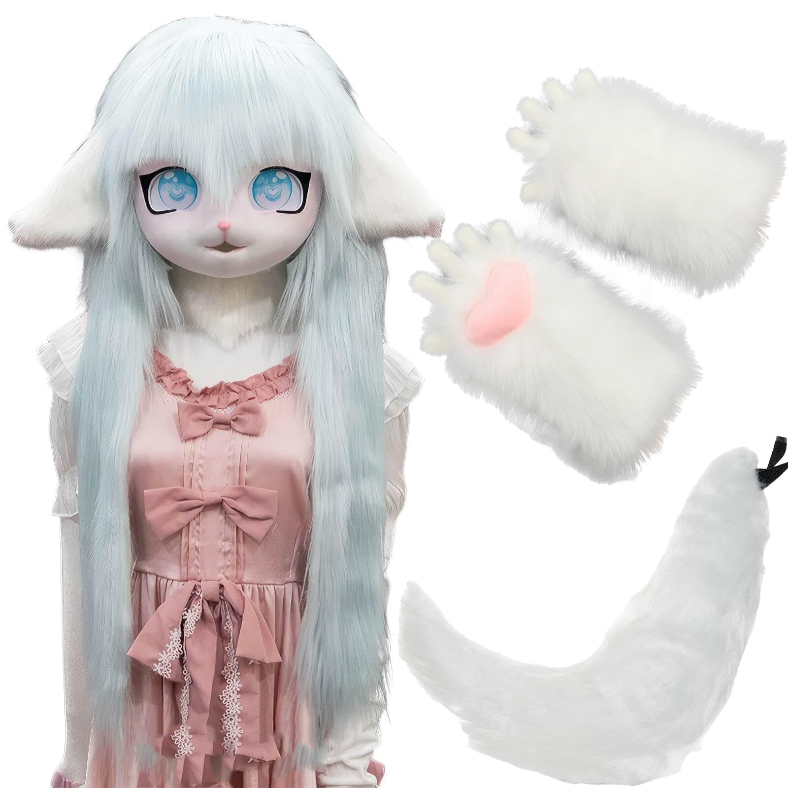 Amazon.com: WLYEZAU KIG Fursuit Suit Hood, Gloves, Tail, Furry