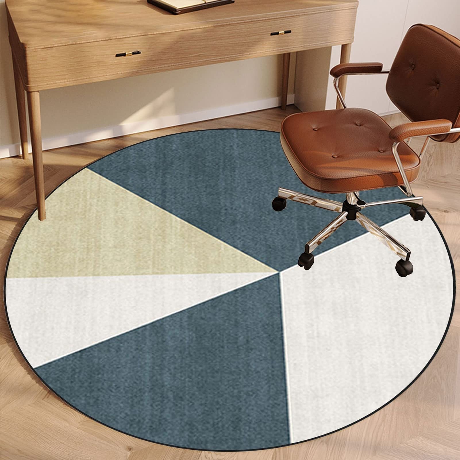 EYZO Chair Mat - Office Chair Mat For Carpet And Hardwood Floor Gaming Chair Mat Round 120 cm Carpet Protector Chair Mat Desk Chair Mat For Office Chair Floor Mat Anti Slip Home Office Gaming Room — image 1