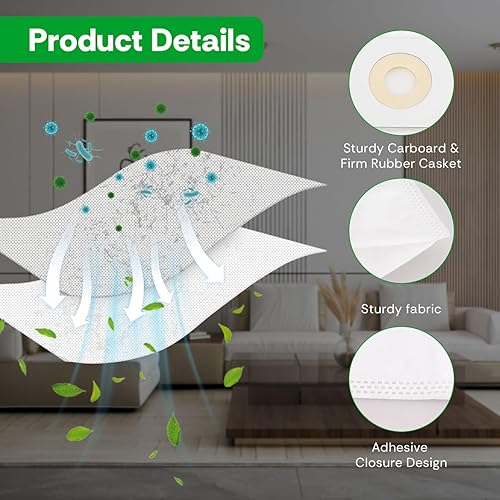 Miniatura 4 de Bolsas de vacío estilo 7 para aspiradora Bissell PowerForce 1739 3522 3525 71Y7 PowerGlide 3545 Plus 3350 3550 3553 Lift-Off 3554 Powertrak 6592