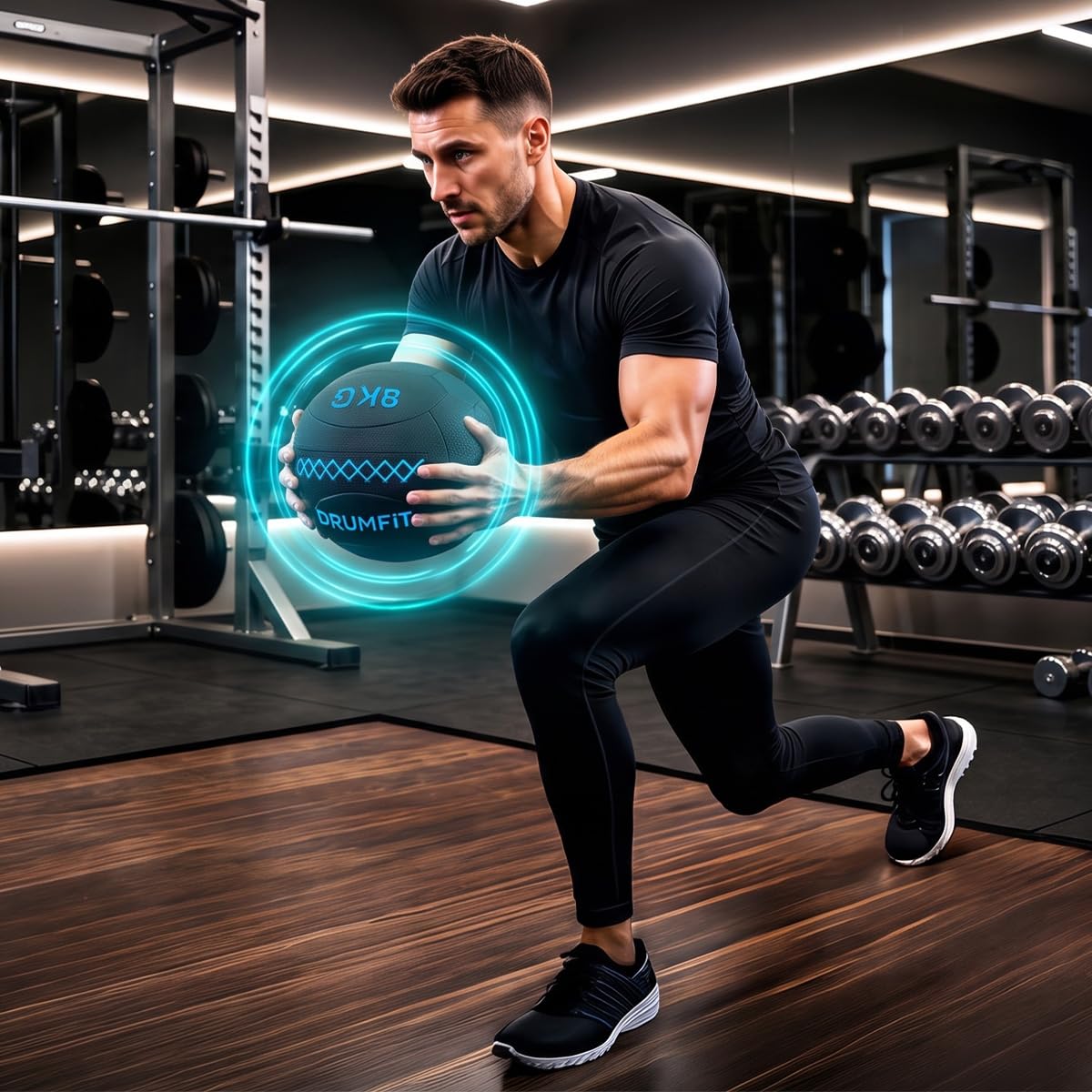 Cecotec Ballon Médicinal - Wall Ball - Drumfit WALLPRO-KV 6 kg. Rembourrage en Sable et Kevlar, Résistant à l'eau et à la Transpiration, Coutures Renforcées, Idéal pour la Force et Le Cross Training