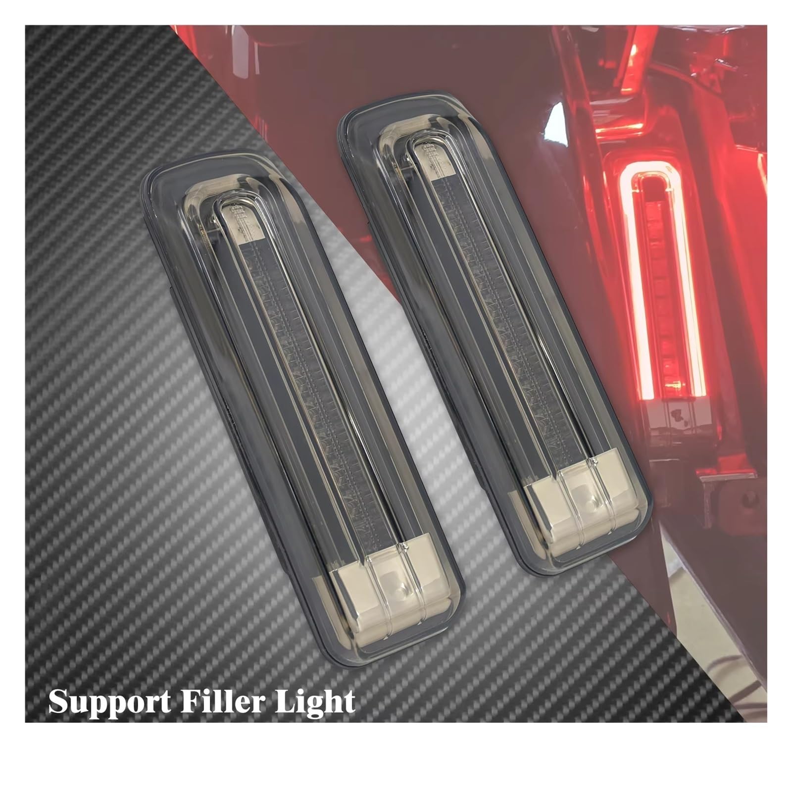 Moto Luces Traseras Para Touring Para Carretera Para King Para FLHR 14-UP Soporte Luces De Relleno Traseras Para Guardabarros LED Intermitente Freno luz trasera de motocicleta