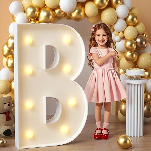 Vista 46 de imprsv Letras de marquesina iluminadas, letras de mosaico de 1.2 m con luz para decoración de baby shower, graduación, gran J para decoraciones