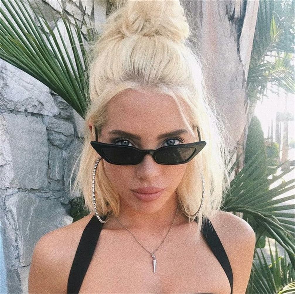 ADE WU Retro Cat eye Sunglasses for Women Cute Small Narrow Skinny Sexy 50s 60s Stylish Cateye Sun Glasses - Image 3