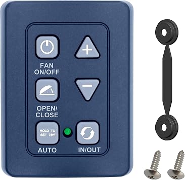 Replacement Wall Control Panel for MaxxAir MaxxFan Plus Deluxe 10-Speed Roof Vent, Fit for 00-04500K,00-04700K,00-04800K,00-04900K,00-07000K,00-07500K,00-08500K,00-08700K,00-08900K