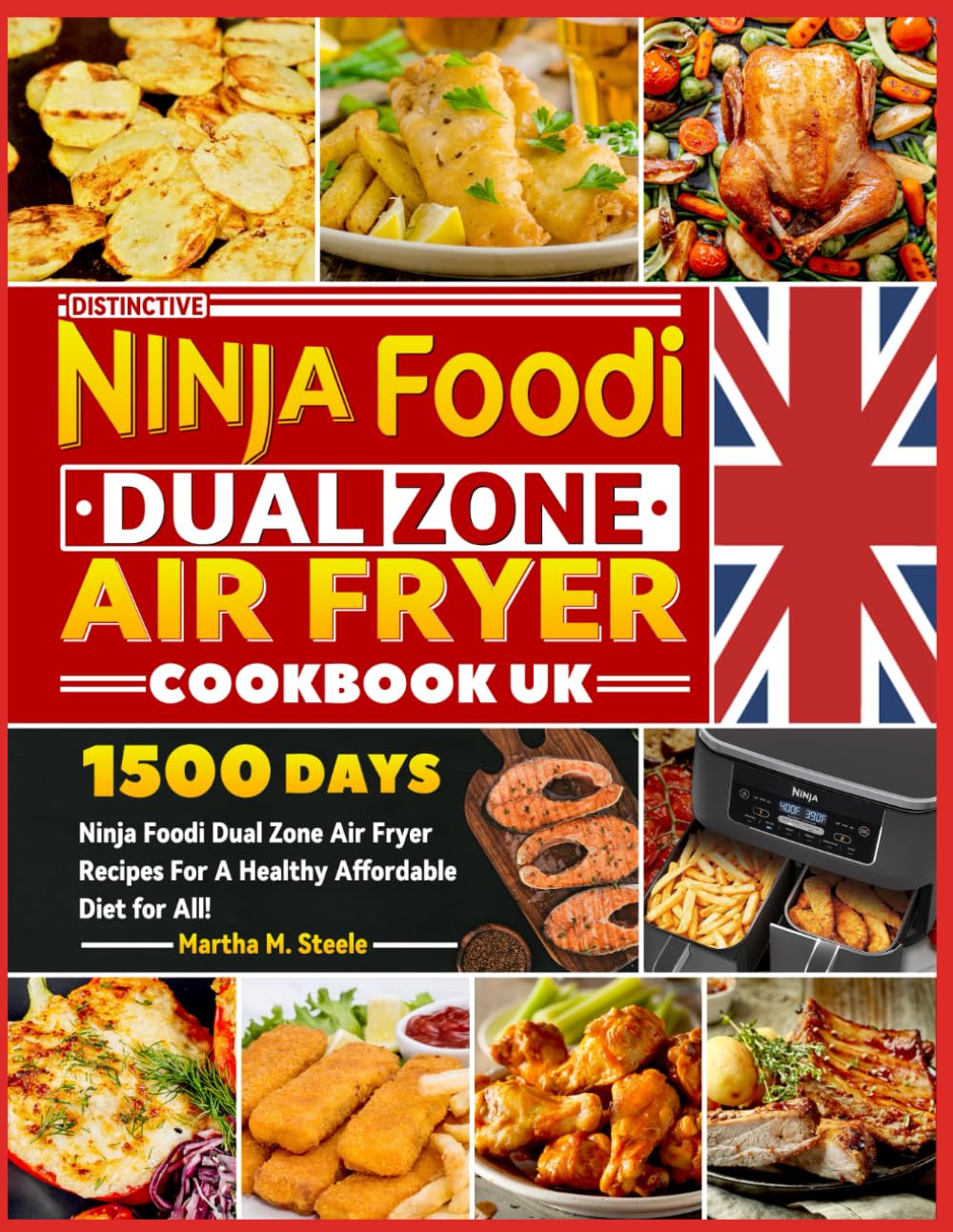 Distinctive Ninja Foodi Dual Zone Air Fryer Cookbook UK 1500 Days Ninja Foodi Dual Zone Air