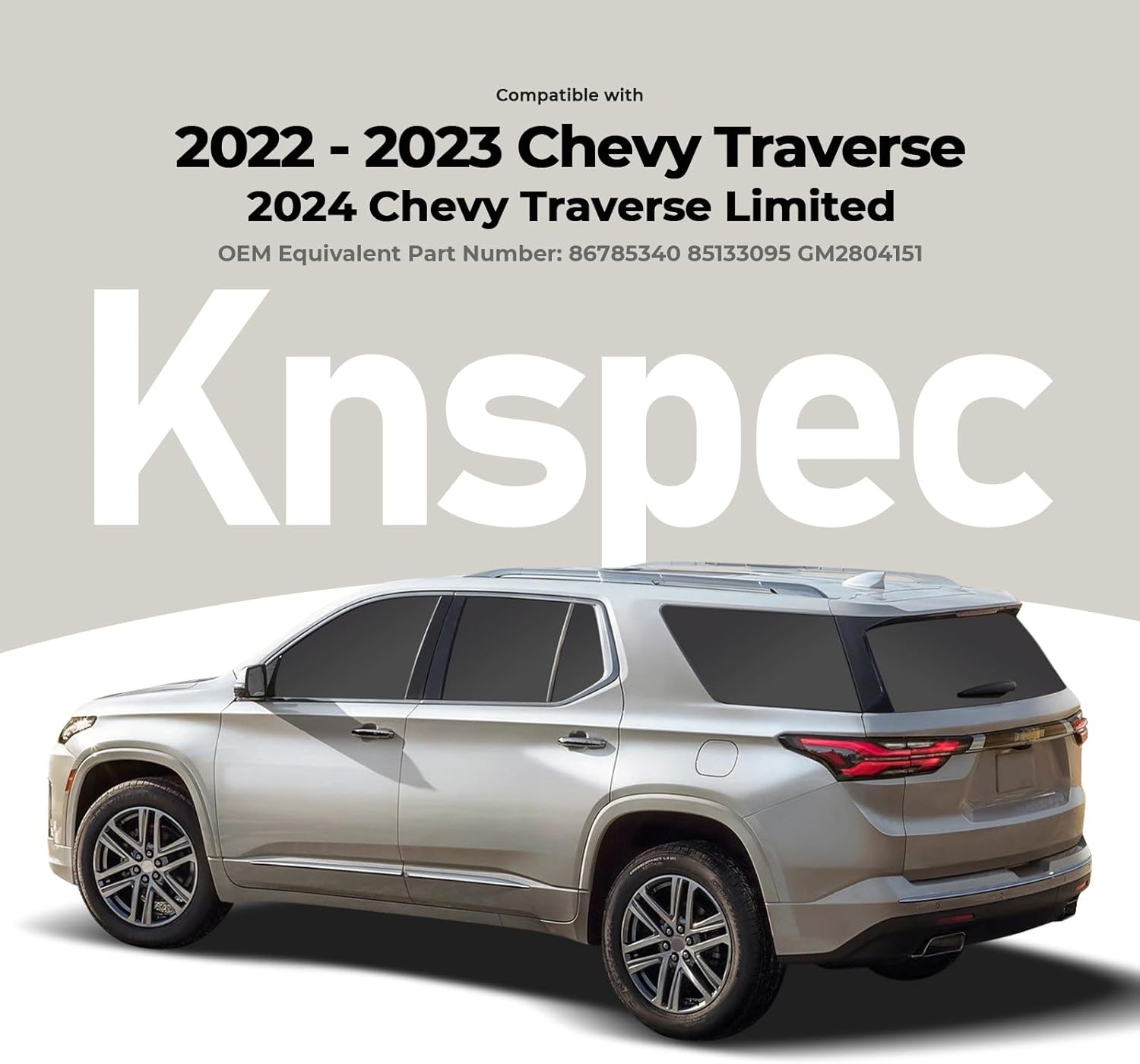LED Tail Lights Compatible With 2022 2023 Chevy Traverse & 2024 Traverse Limted Outer Rear Brake Lights Assembly Replace 86785340 85133095 GM2804151(Left Driver Side)