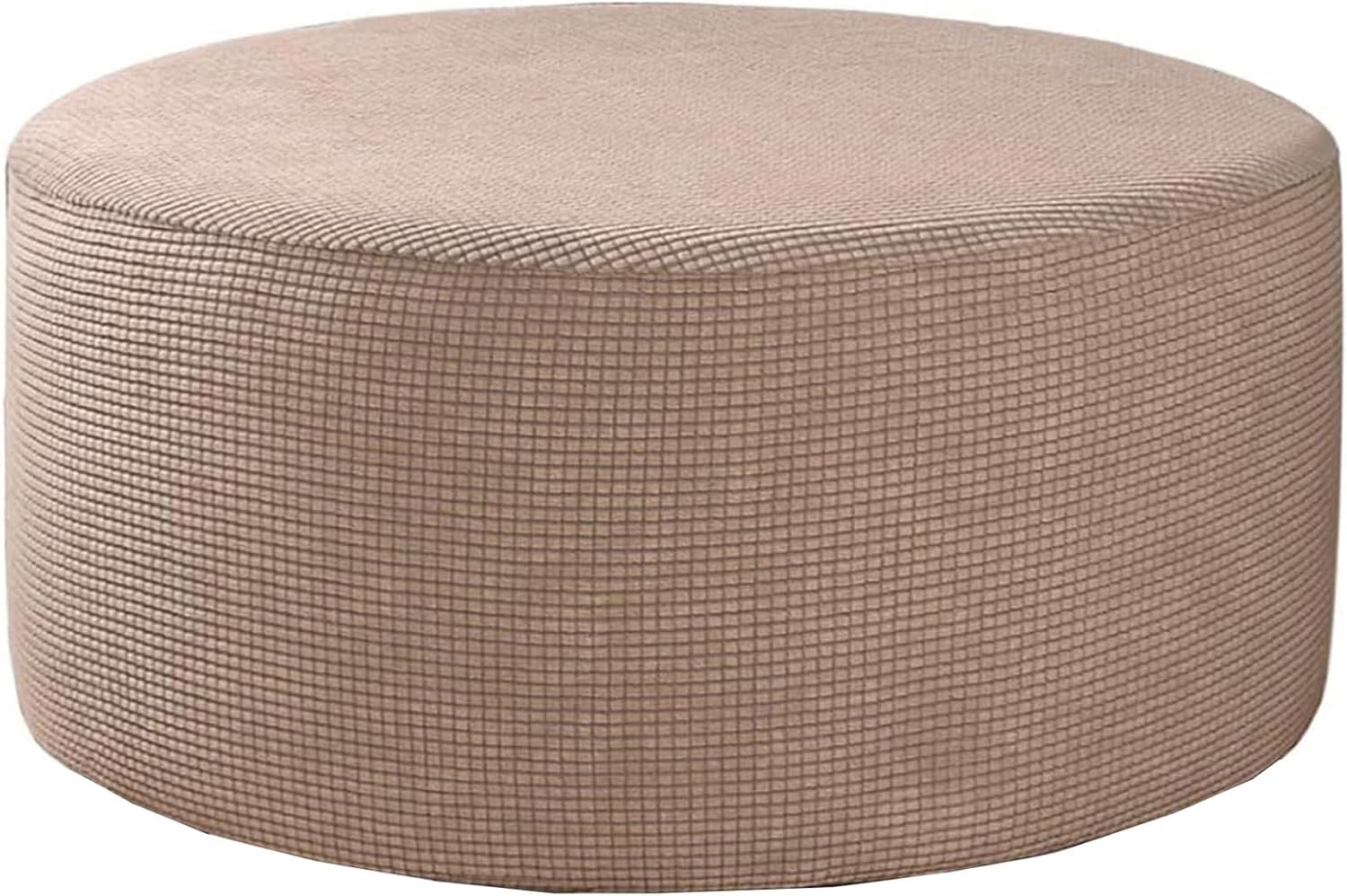 Round Ottoman Slipcover Stretch Round Ottoman Cover Foot Stool Cover Washable Storage Ottoman Cover Protector Footstool Cover with Elastic Bottom(#11,80x80cm/31.5x31.5in)