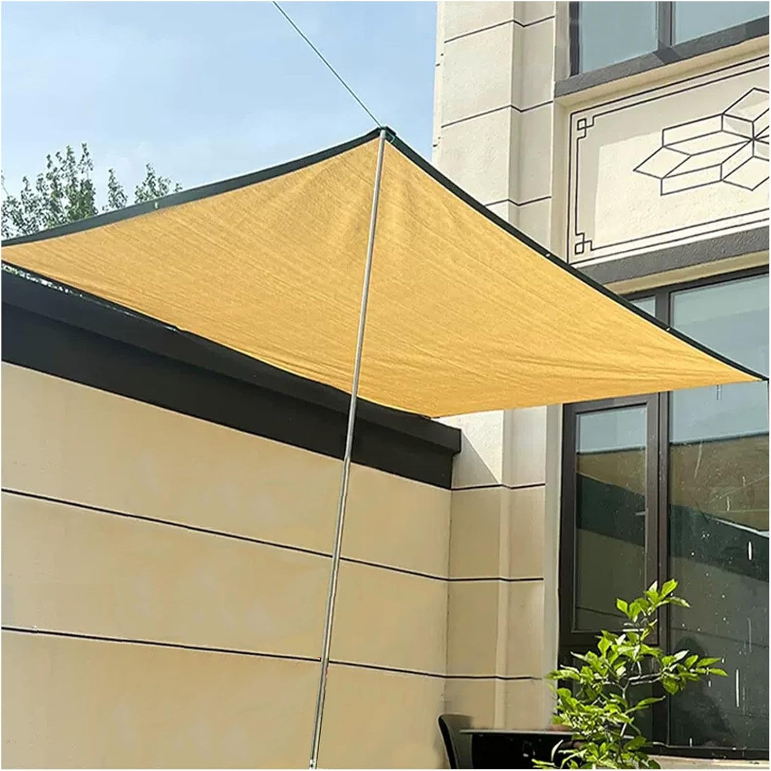 Sun Shade Net 1m 2m 3m 4m 5m 6m 7m 8m 10m,Sunblock Shade Cloth,75% UV Resistant Mesh Netting Cover,Outdoor Garden Greenhouse Plant Shading Net,Breathable Mesh Fabric,Beige-2x4m/6.6x13.1ft