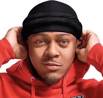Red by Kiss Bow Wow Premium Satin Mens Turban Anti Breakage Moisture Retention, Stylish Soft Light Comfort Headwear