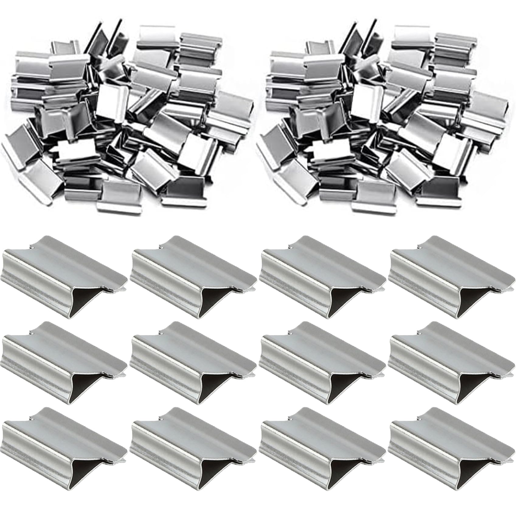 Paper Clam Clip, 100Pcs Clam Clips, Silver Metal Refill Clips Office Supplies, Portable Reusable Paper Clamps for Documents, Reports, Presentations, Assignments, Clip Dispenser