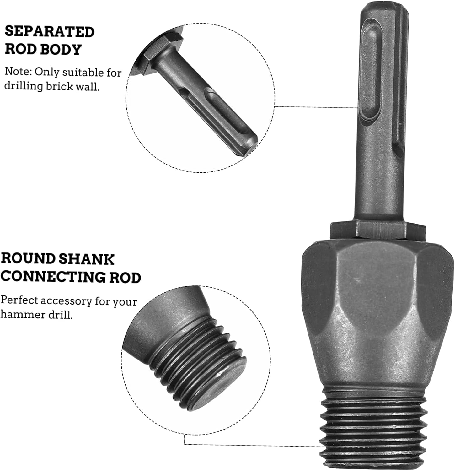 Multifunction Drill Adapter Connecting Rod for Hammer Drill Wall Opening