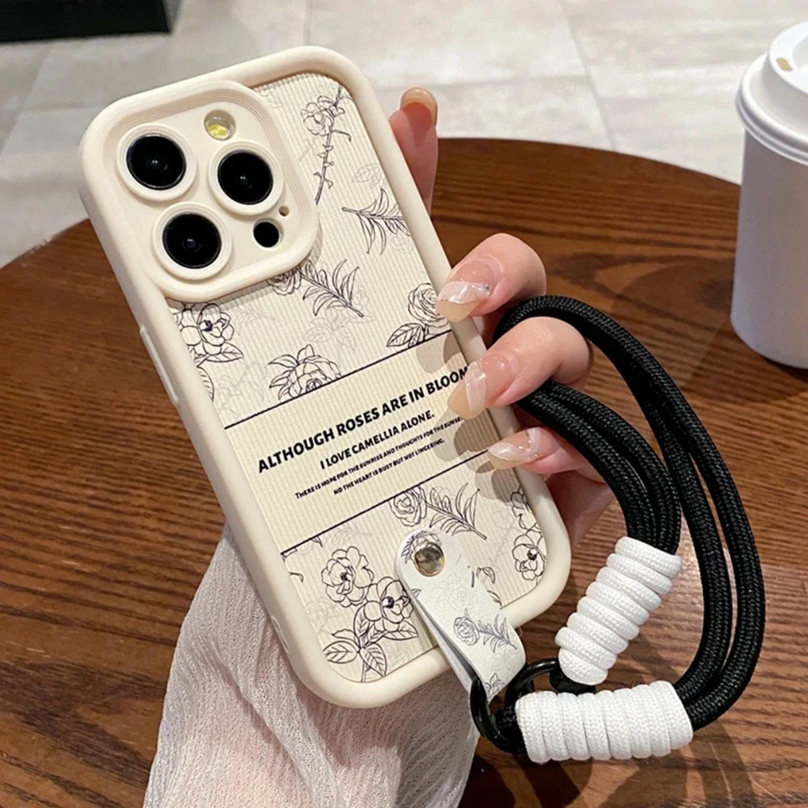 Coque silicone iPhone 16 étui de luxe avec dragonne de protection intégrée - 8