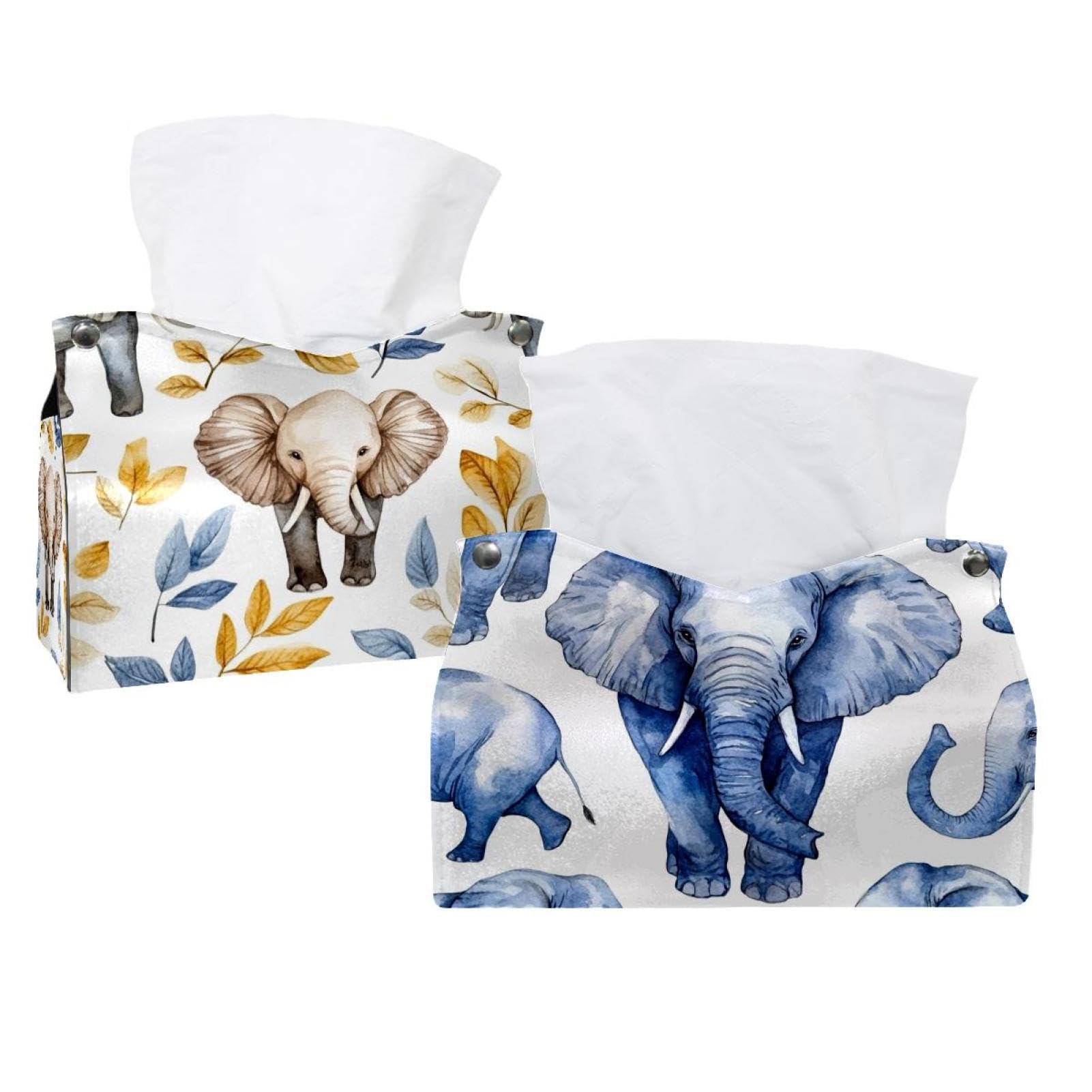 Couvercle de boîte à mouchoirs éléphant décoratif pour salle de bain et salon