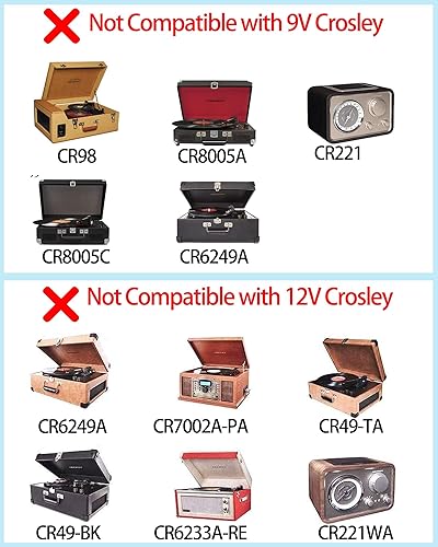 Miniatura 4 de VHBW Cable de alimentación de 5 V de repuesto para Crosley CR8005F CR8005D adaptador compatible con Crosley Cruiser Plus tocadiscos portátil