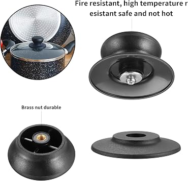 Xiaomoyu 4 Pcs Pot Lid Knob, Universal Replacement Pan Lid Cooker Knobs
