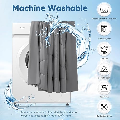 Miniatura 7 de Elegear Revolucionario edredón refrescante King que absorbe el calor corporal para mantenerte fresco, edredón ligero de verano japonés Arc-Chill